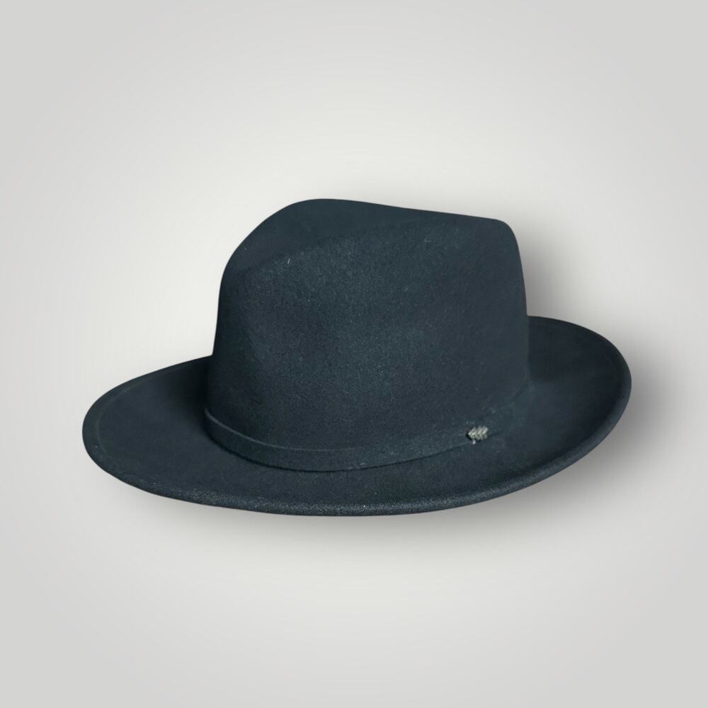 Dorfman Pacific Black Wool Felt Hat size Medium